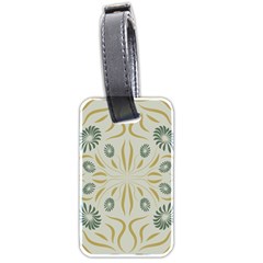 Floral Folk Damask Pattern Fantasy Flowers  Luggage Tag (two Sides) by Eskimos