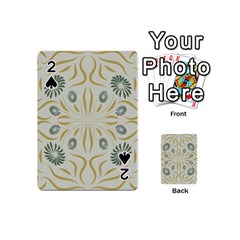 Floral Folk Damask Pattern Fantasy Flowers  Playing Cards 54 Designs (mini) by Eskimos