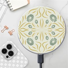 Floral Folk Damask Pattern Fantasy Flowers  Wireless Charger by Eskimos