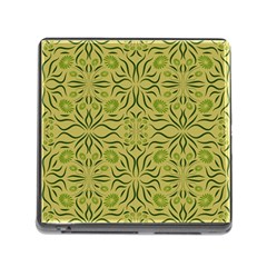 Floral Folk Damask Pattern Fantasy Flowers  Memory Card Reader (square 5 Slot) by Eskimos