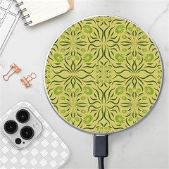 Floral Folk Damask Pattern Fantasy Flowers  Wireless Charger by Eskimos