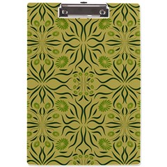 Floral Folk Damask Pattern Fantasy Flowers  A4 Clipboard