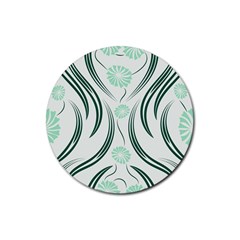 Folk Flowers Print Floral Pattern Ethnic Art Rubber Coaster (round) by Eskimos