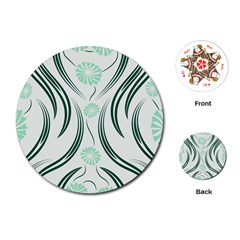 Folk Flowers Print Floral Pattern Ethnic Art Playing Cards Single Design (round) by Eskimos