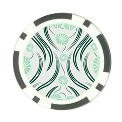 Folk Flowers Print Floral Pattern Ethnic Art Poker Chip Card Guard