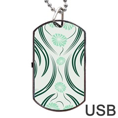 Folk Flowers Print Floral Pattern Ethnic Art Dog Tag Usb Flash (one Side) by Eskimos