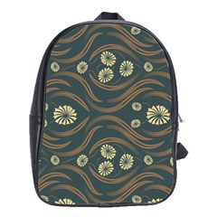 Folk Flowers Print Floral Pattern Ethnic Art School Bag (large) by Eskimos