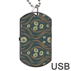 Folk Flowers Print Floral Pattern Ethnic Art Dog Tag Usb Flash (one Side) by Eskimos