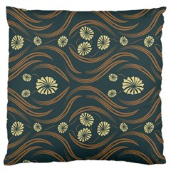 Folk Flowers Print Floral Pattern Ethnic Art Large Cushion Case (one Side) by Eskimos