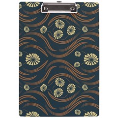 Folk Flowers Print Floral Pattern Ethnic Art A4 Clipboard by Eskimos