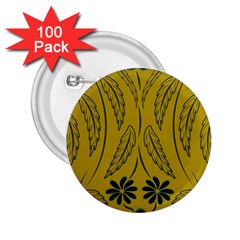 Folk flowers print Floral pattern Ethnic art 2.25  Buttons (100 pack) 