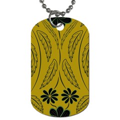 Folk flowers print Floral pattern Ethnic art Dog Tag (Two Sides)