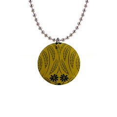 Folk flowers print Floral pattern Ethnic art 1  Button Necklace