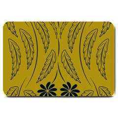 Folk flowers print Floral pattern Ethnic art Large Doormat 