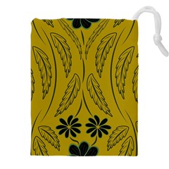 Folk flowers print Floral pattern Ethnic art Drawstring Pouch (4XL)