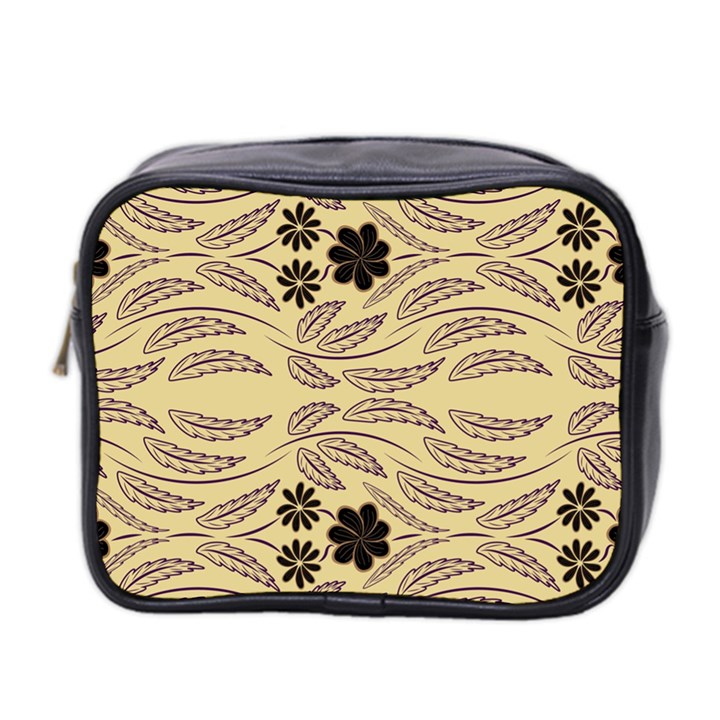 Folk flowers print Floral pattern Ethnic art Mini Toiletries Bag (Two Sides)