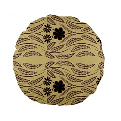 Folk Flowers Print Floral Pattern Ethnic Art Standard 15  Premium Round Cushions by Eskimos