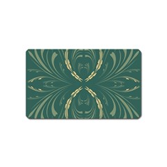 Floral Folk Damask Pattern Fantasy Flowers  Magnet (name Card) by Eskimos