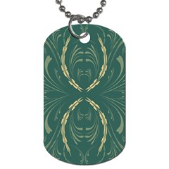 Floral Folk Damask Pattern Fantasy Flowers  Dog Tag (one Side) by Eskimos