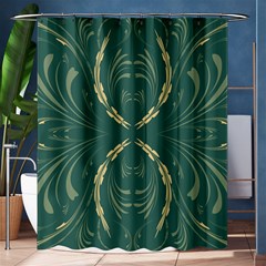 Floral Folk Damask Pattern Fantasy Flowers  Shower Curtain 60  X 72  (medium)  by Eskimos