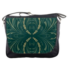 Floral Folk Damask Pattern Fantasy Flowers  Messenger Bag by Eskimos