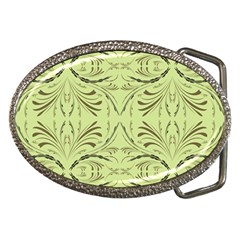 Floral Folk Damask Pattern Fantasy Flowers  Belt Buckles by Eskimos