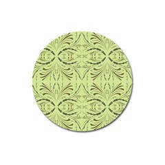 Floral Folk Damask Pattern Fantasy Flowers  Magnet 3  (round) by Eskimos