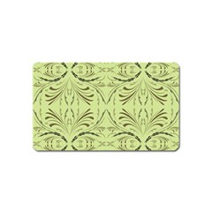 Floral Folk Damask Pattern Fantasy Flowers  Magnet (name Card) by Eskimos