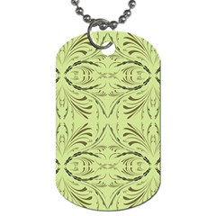 Floral Folk Damask Pattern Fantasy Flowers  Dog Tag (one Side) by Eskimos