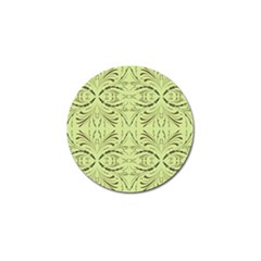 Floral Folk Damask Pattern Fantasy Flowers  Golf Ball Marker by Eskimos