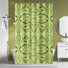 Floral Folk Damask Pattern Fantasy Flowers  Shower Curtain 48  X 72  (small)  by Eskimos