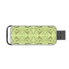 Floral Folk Damask Pattern Fantasy Flowers  Portable Usb Flash (two Sides) by Eskimos