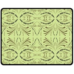 Floral Folk Damask Pattern Fantasy Flowers  Double Sided Fleece Blanket (medium)  by Eskimos