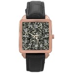 Spine forms Rose Gold Leather Watch  Front