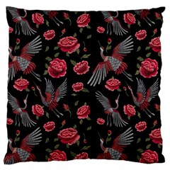 Cranes N Roses Standard Flano Cushion Case (one Side) by HWDesign