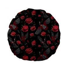 Cranes N Roses Standard 15  Premium Flano Round Cushion  by HWDesign