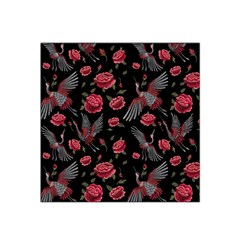 Cranes N Roses Satin Bandana Scarf by HWDesign