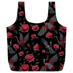 Cranes N Roses Full Print Recycle Bag (xxl) by HWDesign