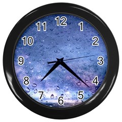 Gouttes D eau Galaxy Wall Clock (black) by kcreatif