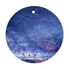 Gouttes D eau Galaxy Round Ornament (two Sides) by kcreatif