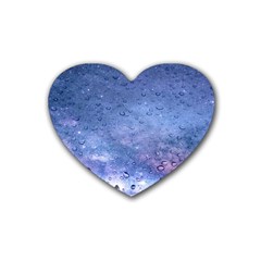 Gouttes D eau Galaxy Rubber Heart Coaster (4 Pack) by kcreatif