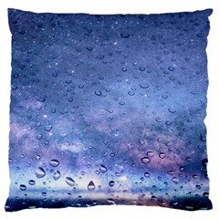 Gouttes D eau Galaxy Large Flano Cushion Case (two Sides) by kcreatif