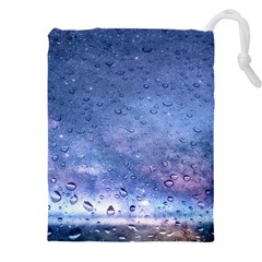 Gouttes D eau Galaxy Drawstring Pouch (4xl) by kcreatif