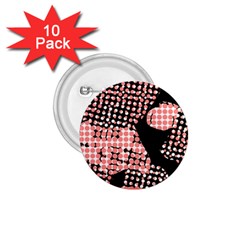 Abstrait Effet Formes Noir/rose 1 75  Buttons (10 Pack) by kcreatif