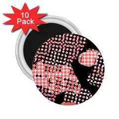 Abstrait Effet Formes Noir/rose 2 25  Magnets (10 Pack)  by kcreatif