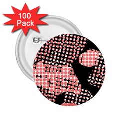 Abstrait Effet Formes Noir/rose 2 25  Buttons (100 Pack)  by kcreatif