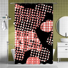 Abstrait Effet Formes Noir/rose Shower Curtain 48  X 72  (small)  by kcreatif