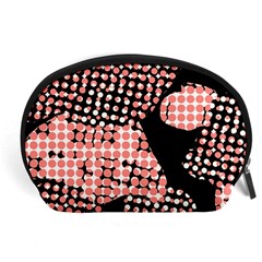 Abstrait Effet Formes Noir/rose Accessory Pouch (large) by kcreatif