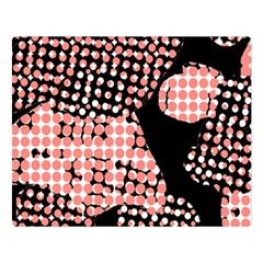 Abstrait Effet Formes Noir/rose Double Sided Flano Blanket (large)  by kcreatif