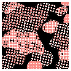 Abstrait Effet Formes Noir/rose Lightweight Scarf  by kcreatif